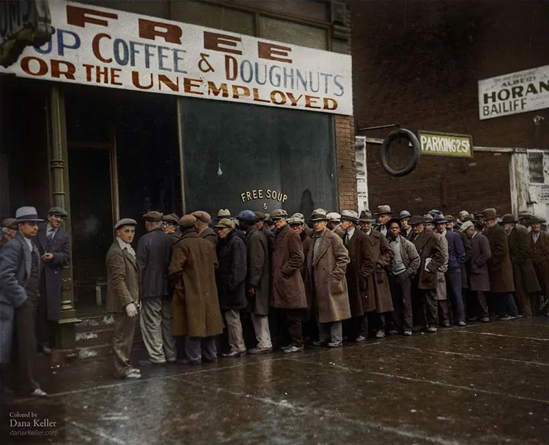 Al Capone’s Soup Kitchen in Chicago, IL, 1931.