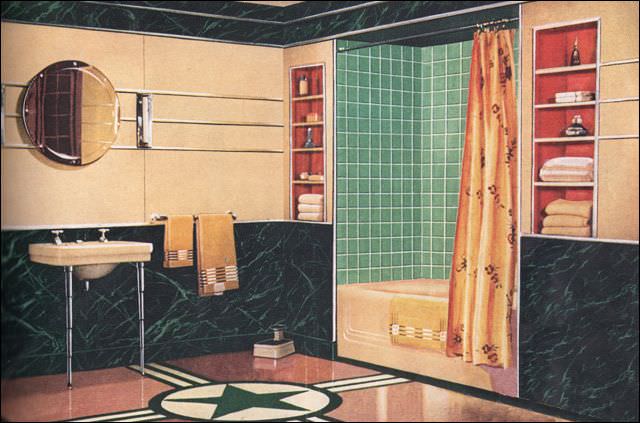 Johns-Manville art deco bath, 1937