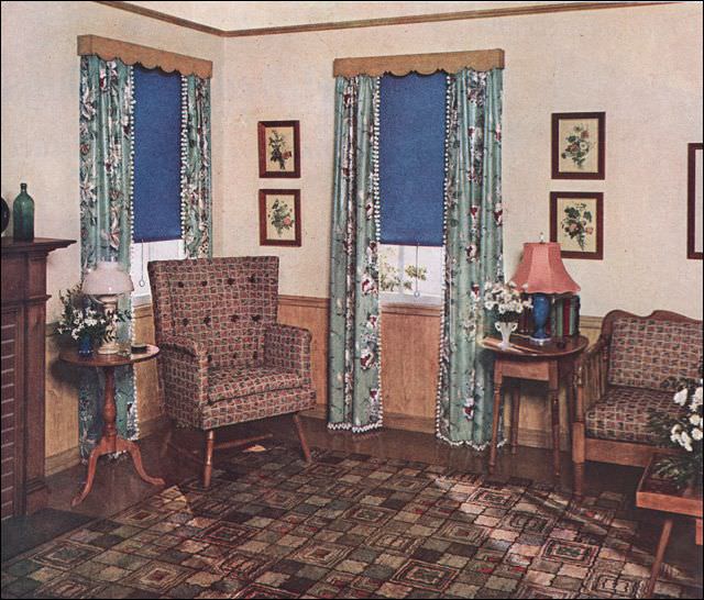 Living room design, 1937