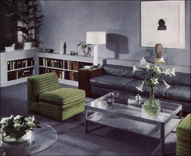 Modern living room design, 1937
