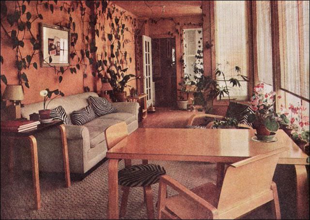 Mid-century modern den, 1939