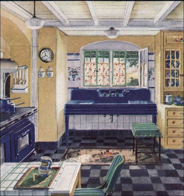 Crane kitchen design, 1930