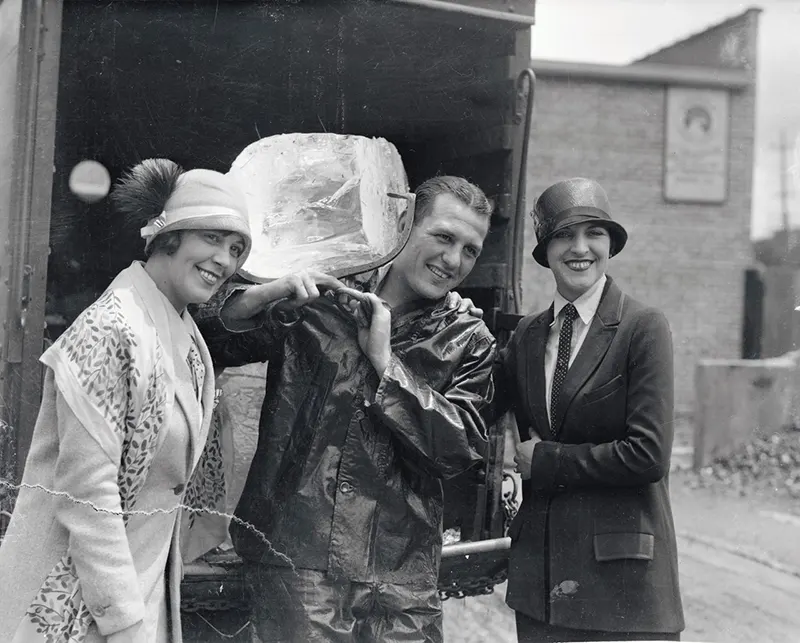 Before he became a legendary football player, Harold “Red” Grange worked a summer as an iceman to get in shape.