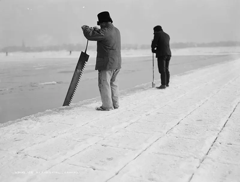 Before refrigeration, men literally stood on thin ice with saws.