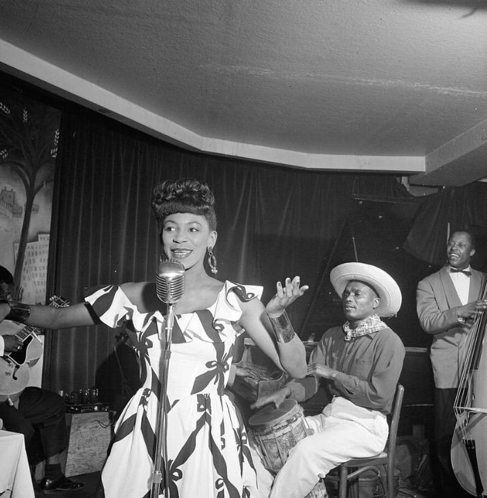 Josephine Premice, Village Vanguard, New York, July 1947. (Photo by William P. Gottlieb)