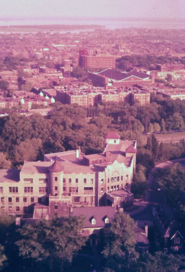 View from 18th floor of Montreal General Hospital.