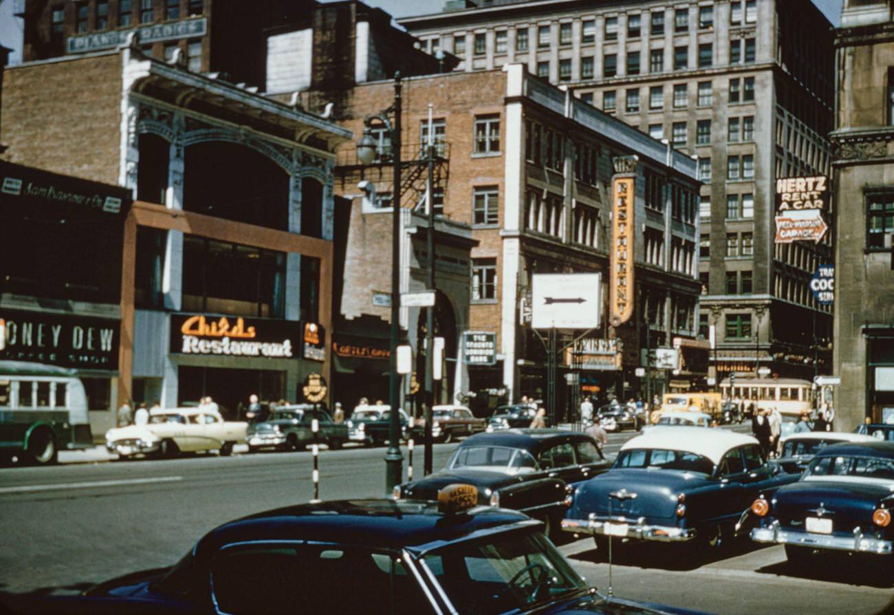 Downtown Street, Montreal, 1950