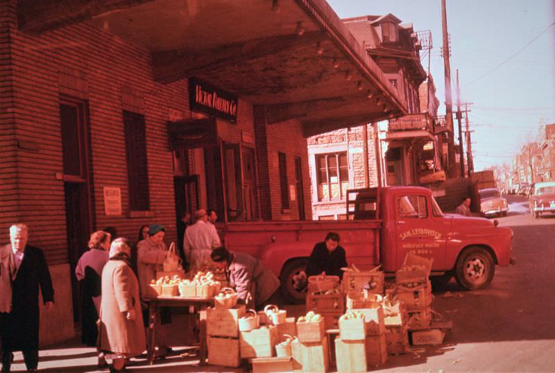 Fruit Market in front of Victor Poultry Co.