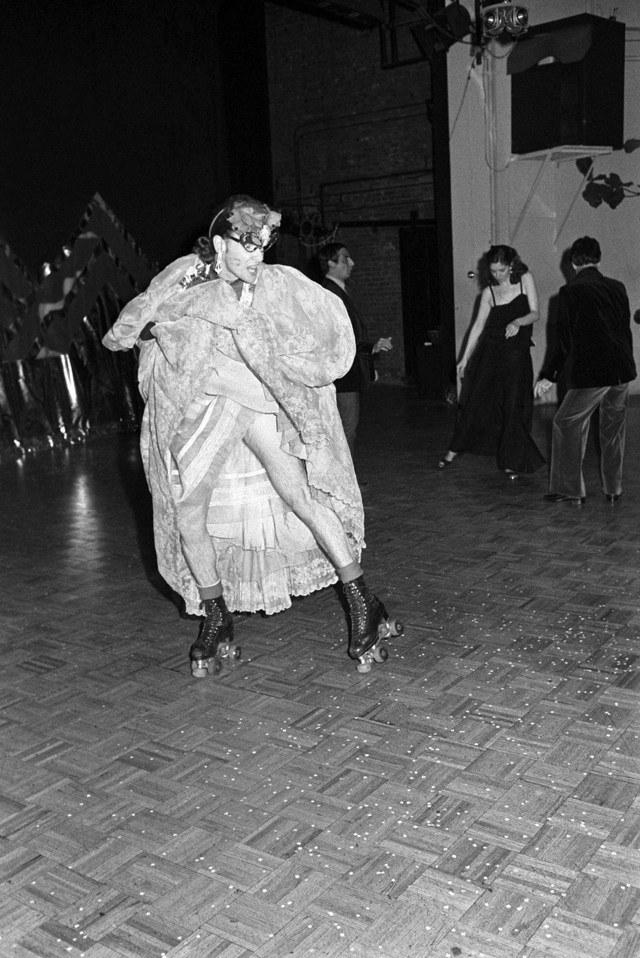 Rollerena, Rollerskating Drag Queen at Studio 54, New York, 1983