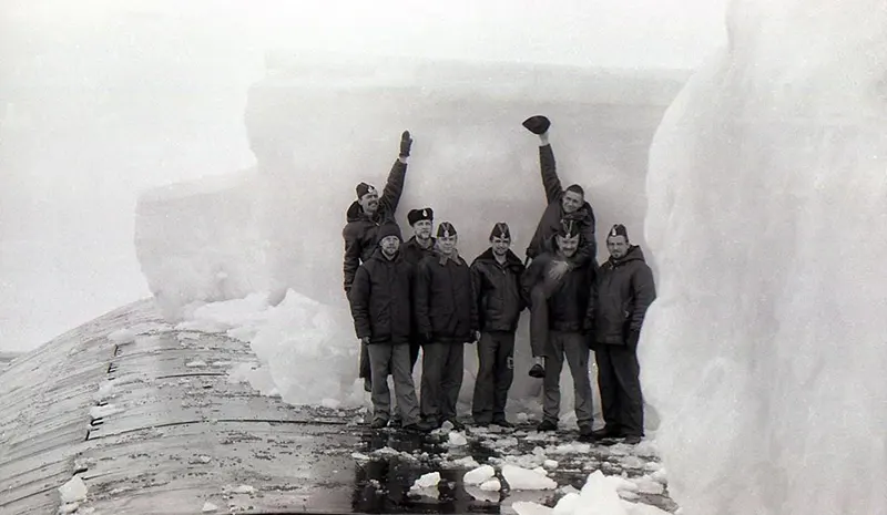 The arctic ice can be up to 3 meters thick, so the Typhoons had heavily reinforced sails, missile decks, and rudders. The ballast tanks had to be huge to lift the submarine up through the ice.