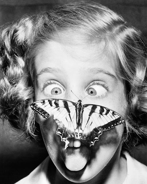 Butterfly Perches on Susan Bermann's Nose, 1960