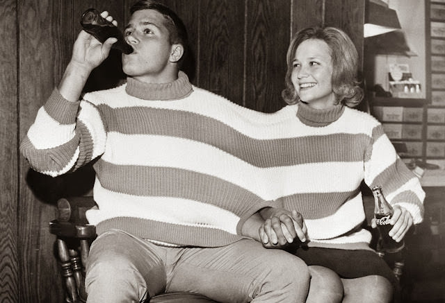 Tommy Harper and Chica Gray in a Tweter, a Double Turtleneck Sweater, 1963