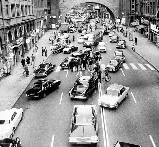 Sweden Switches Driving Sides, 1967