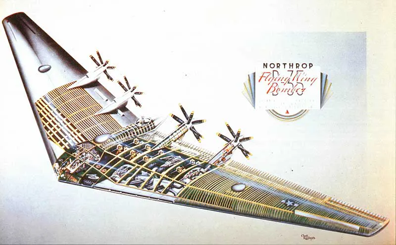 Northrop XB-35 Cutaway.