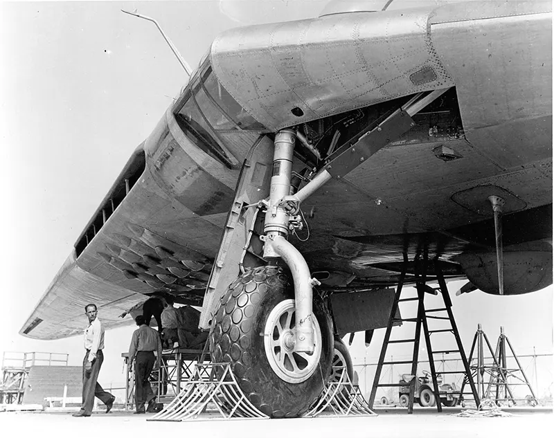 Northrop XB-35 Flying wing, a heavy bomber prototype.