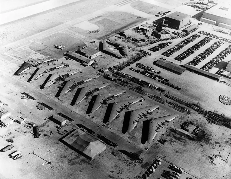 The Northrop factory in Hawthorne, California.