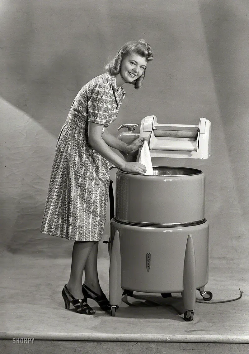 A Photographic Journey Through the Early Days of Washing Machines, 1880s-1950s