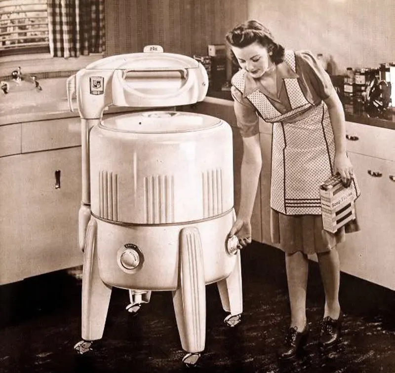 A Photographic Journey Through the Early Days of Washing Machines, 1880s-1950s