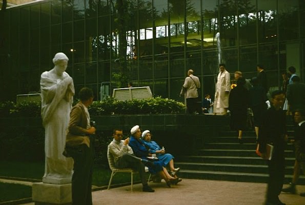 Czechoslovak pavilion at Expo 58, Brussels, August 1958.