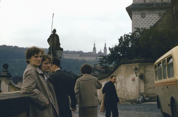 View from Prague Castle, Prague, July 1958.