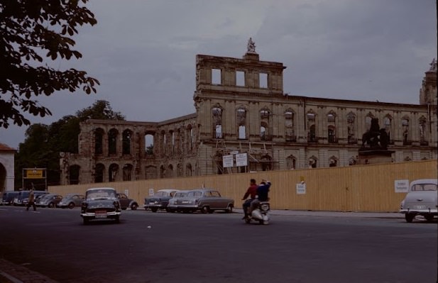 Reconstruction of New Palace, Stuttgart, July 1958.