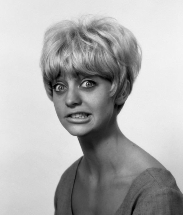 Goldie Hawn and Her Signature Short Hairstyle in the Swinging Sixties