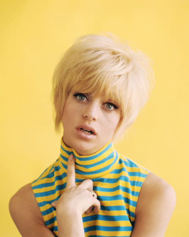 Goldie Hawn and Her Signature Short Hairstyle in the Swinging Sixties