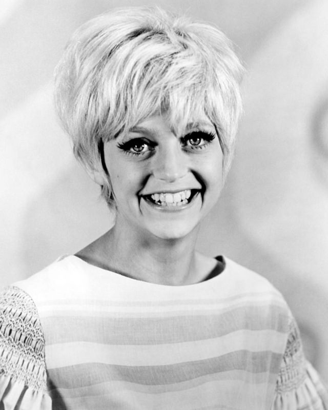 Goldie Hawn and Her Signature Short Hairstyle in the Swinging Sixties