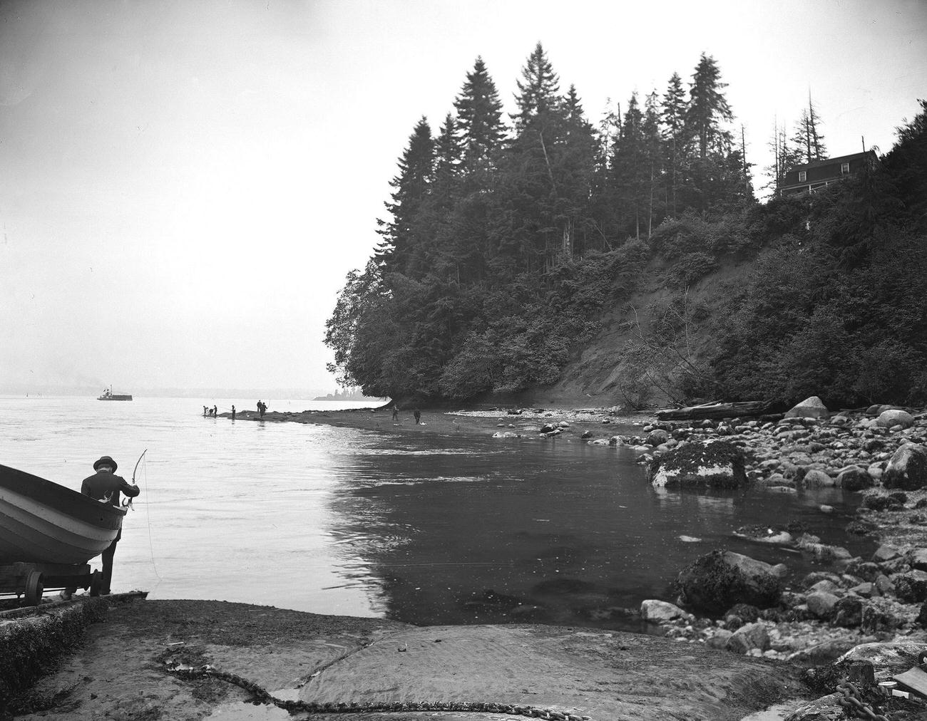 Turn of tide below Prospect Point, Stanley Park, Vancouver, 1912.