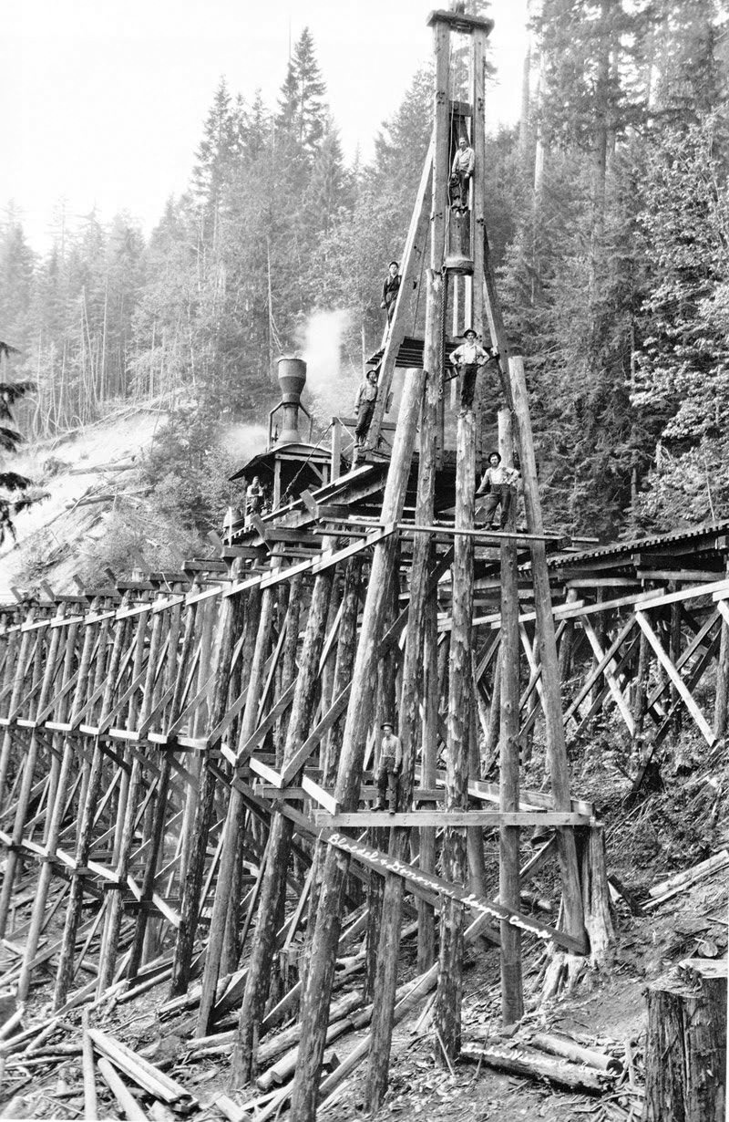 Cedar River logging trestle, alternate view.