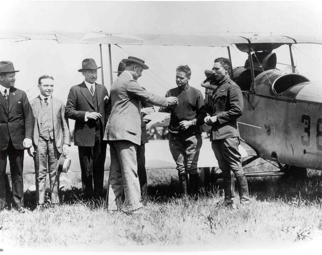 Inauguration of U.S. airmail service, May 15, 1918.