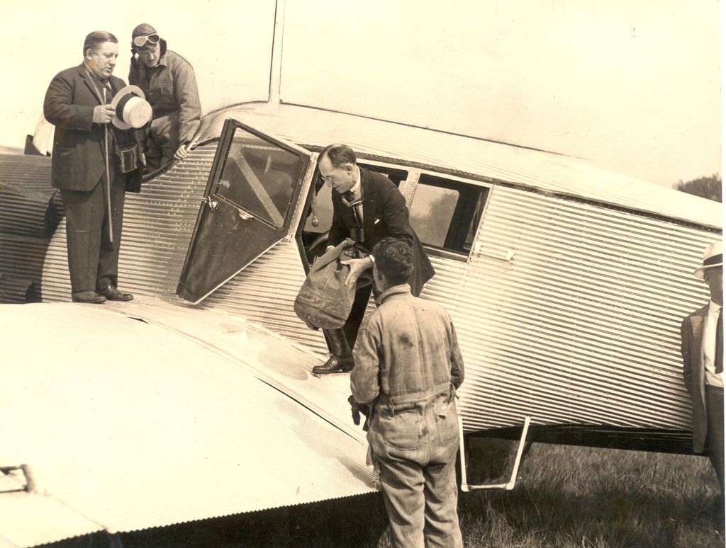 Airmail loading for transcontinental flight, July 29, 1920.