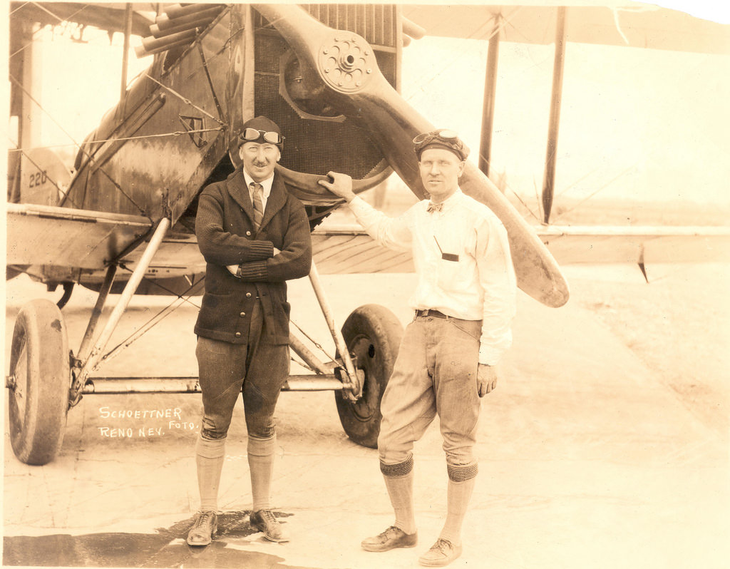 Airmail pilots Edison Mouton and Rexford Levisee, 1921.