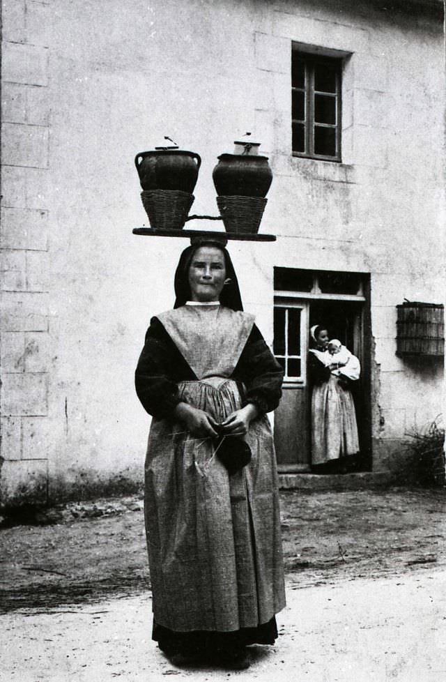 Milk seller in Hennebont.