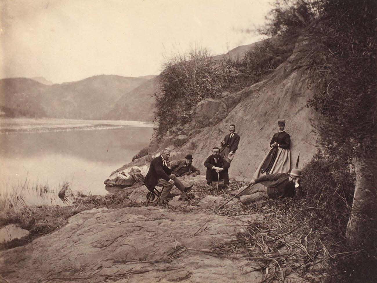 Group Portrait near Fangguangyan Monastery, Fujian, 1869