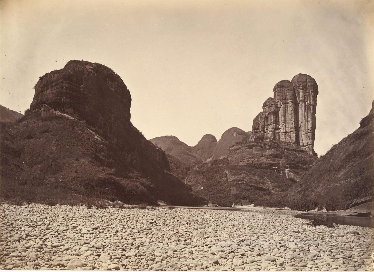 Piled Stone Mountain Near Sing Chang, 1869