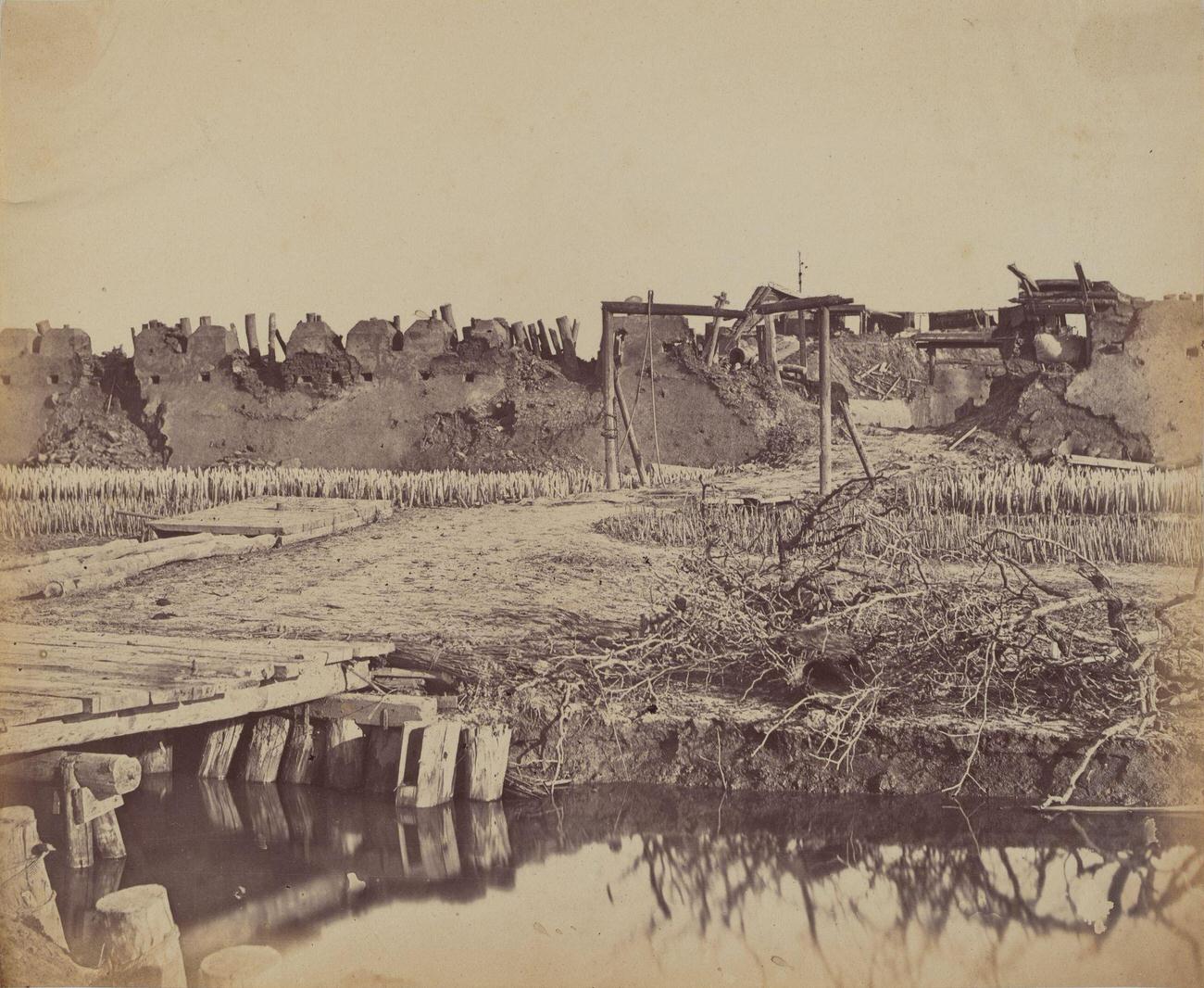 Exterior of North Fort Showing the English Entrance, August 21, 1860