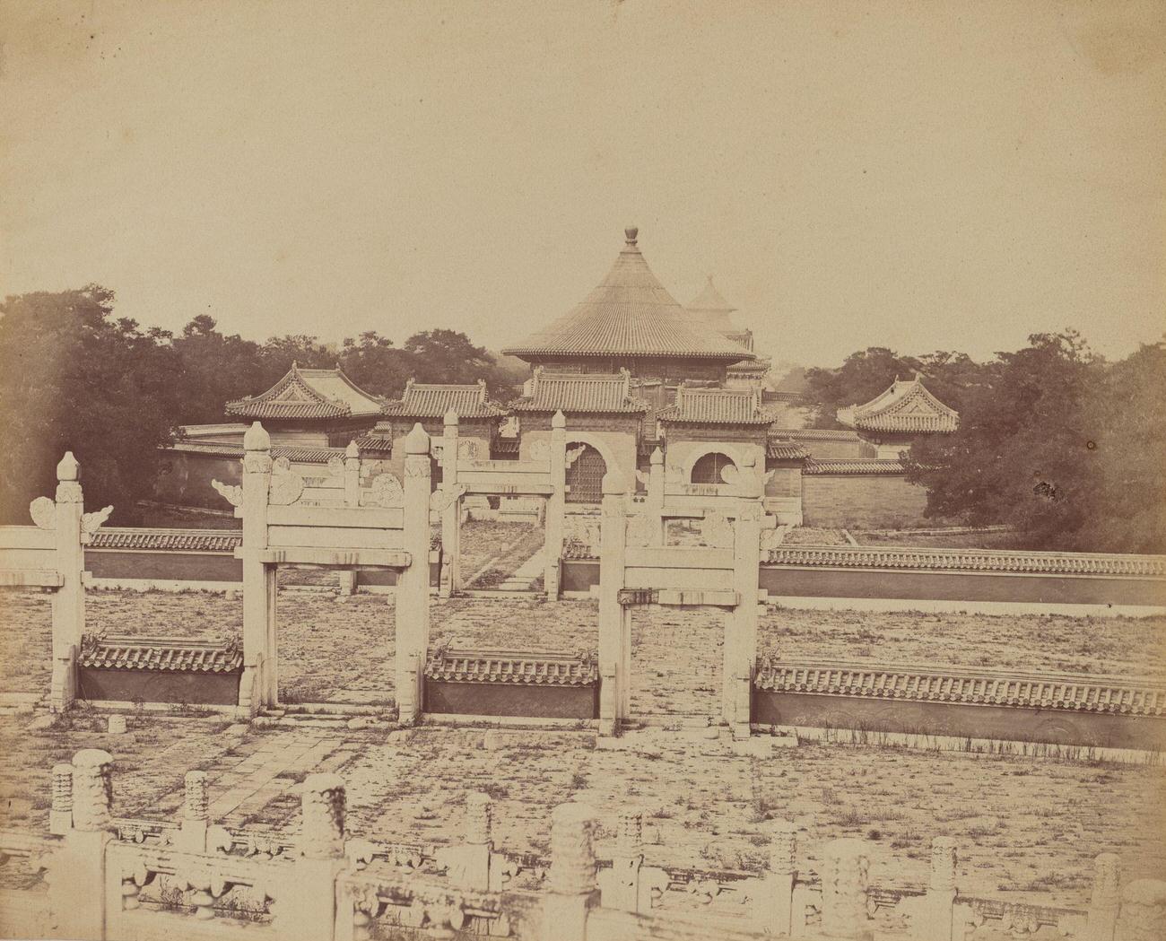 Interior and Arches of the Temple of Heaven, Pekin, October 1860