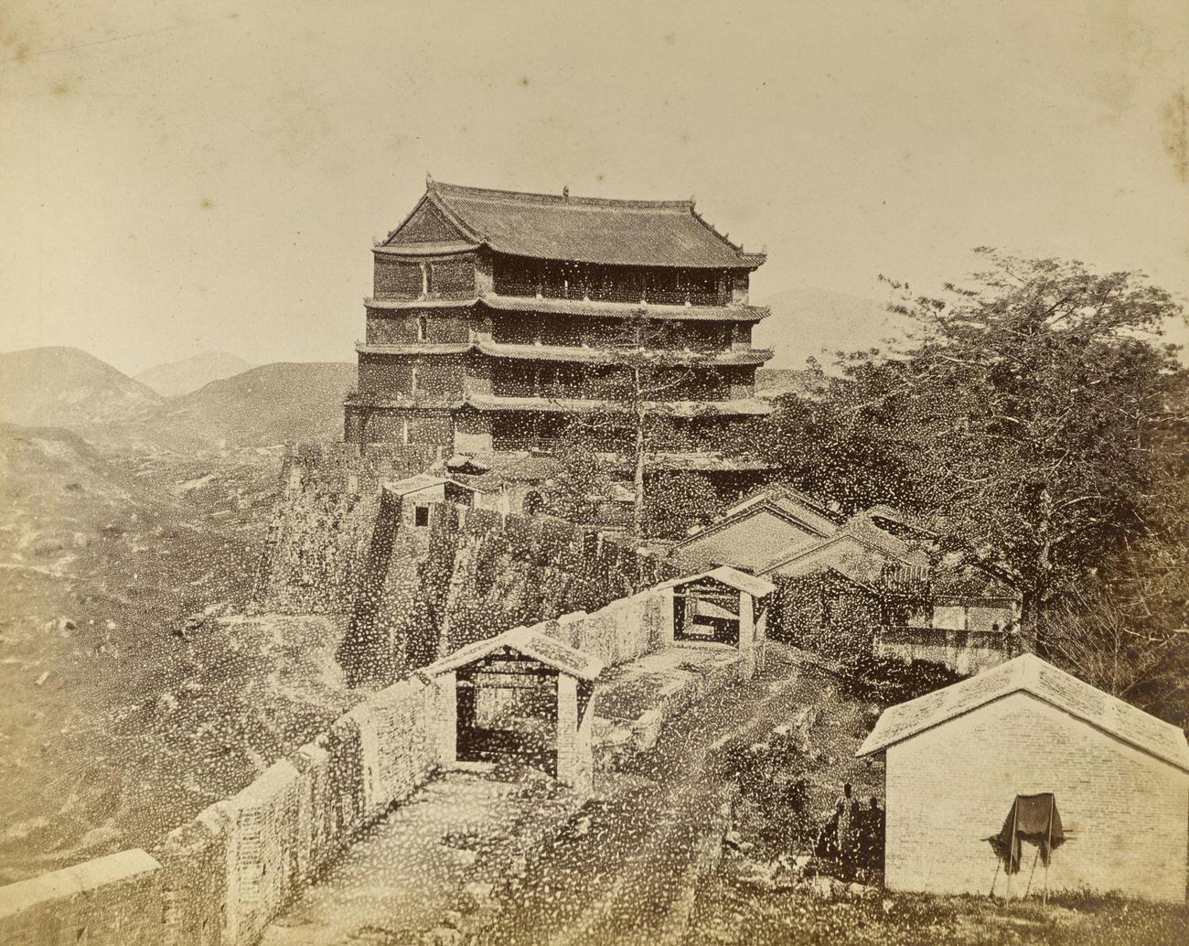 Five-Story Ming Watchtower, North End of Canton City Wall, 1870