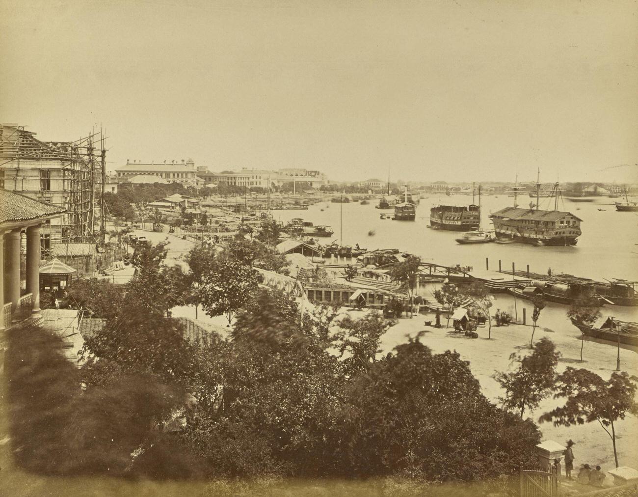 General View of Bund, Shanghai, 1870