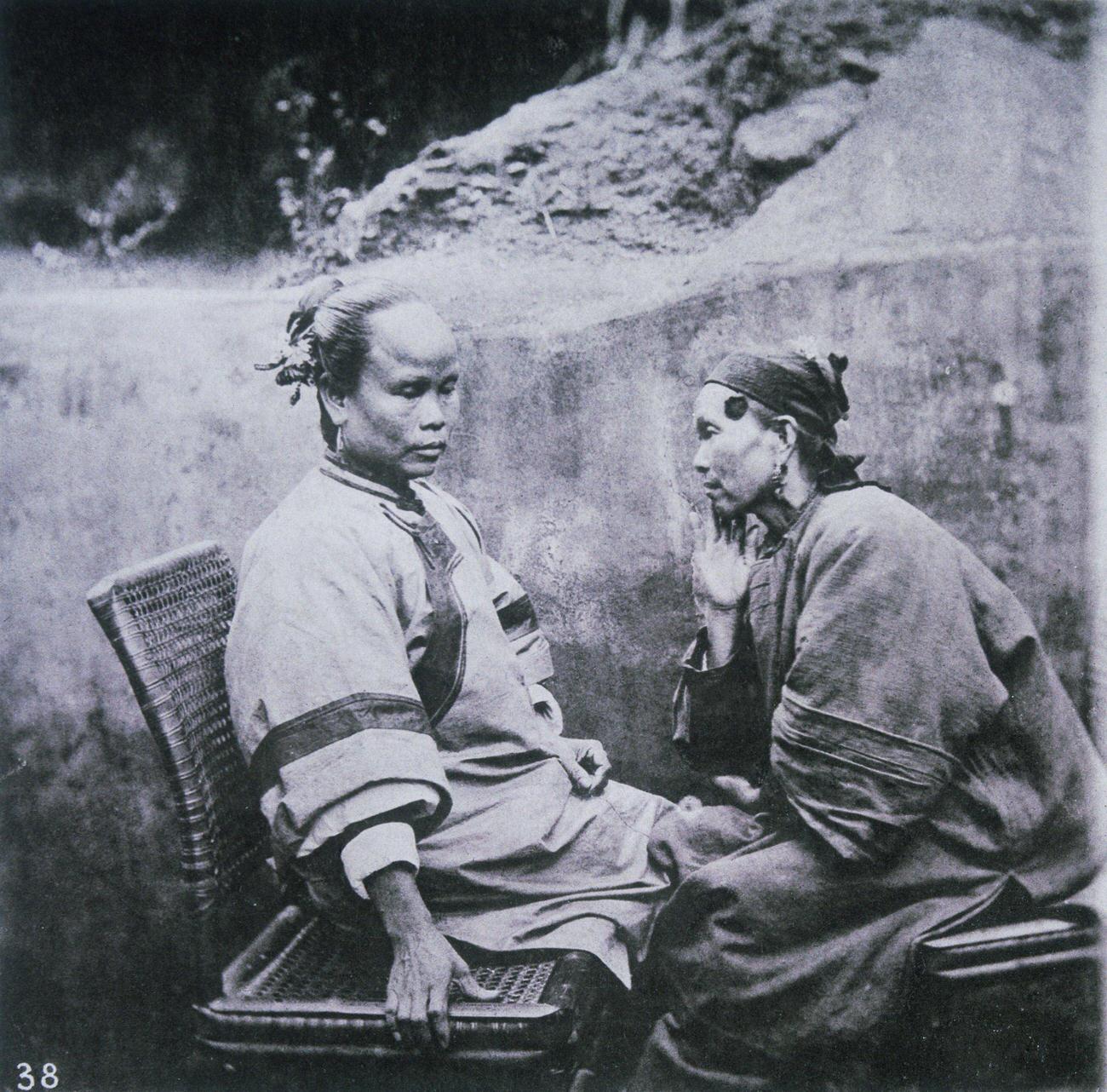 Chinese Nurse Attending Patient, 1874
