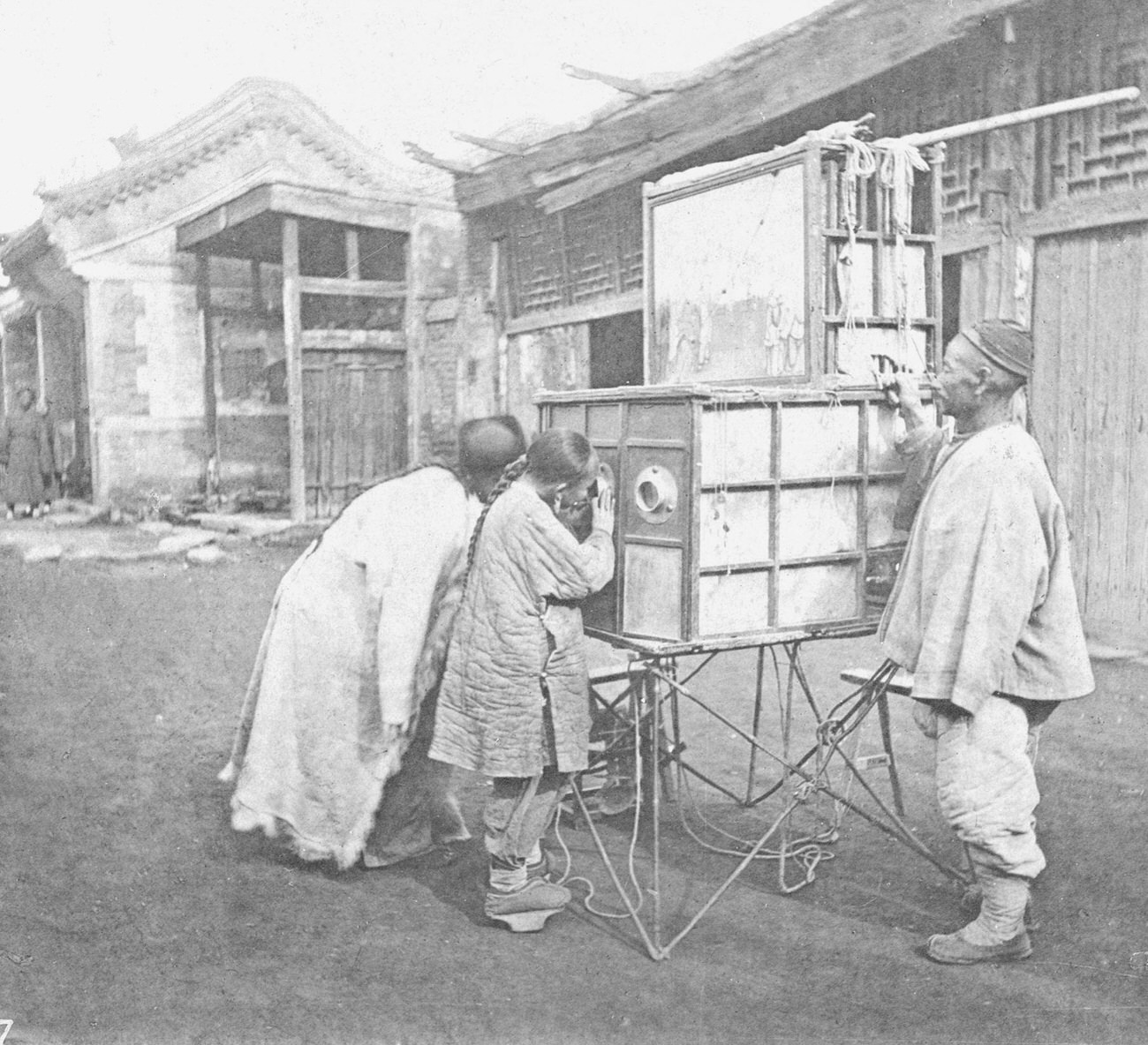 Peep Show in Peking Street, 1870s