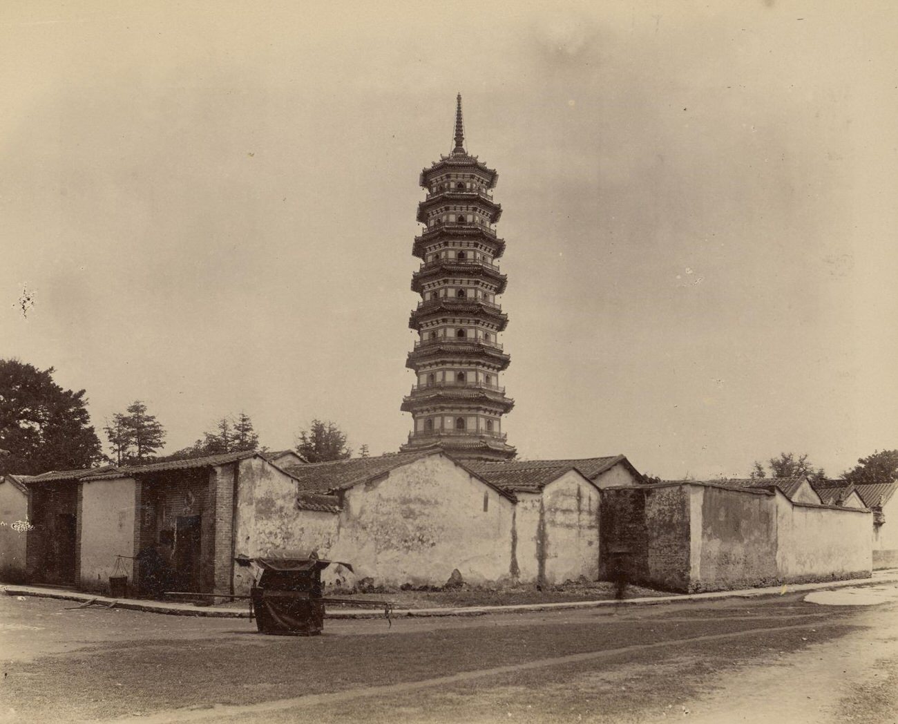 Flowery Pagoda, Canton, China, 1870s