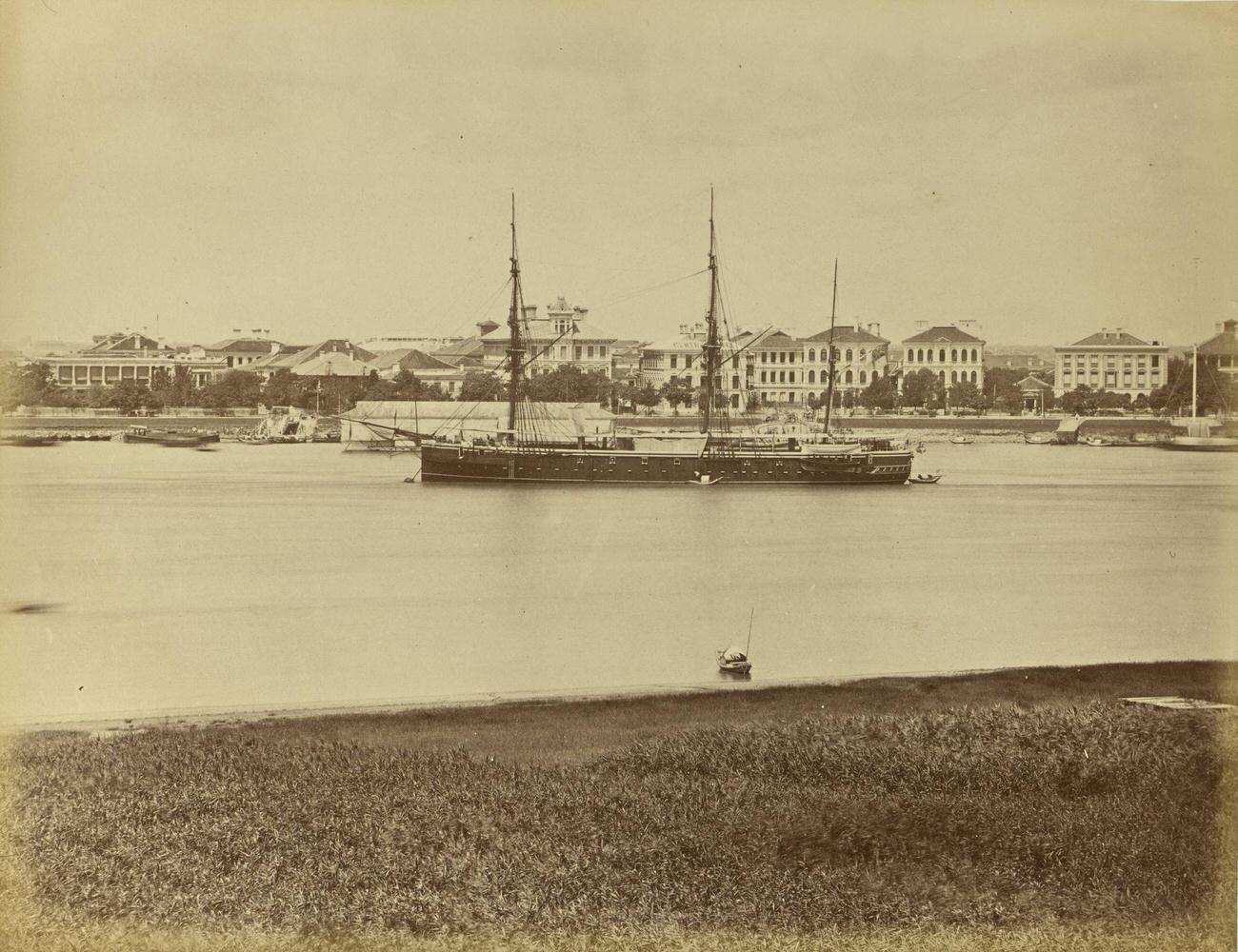 Facing the Bund, Shanghai, 1870