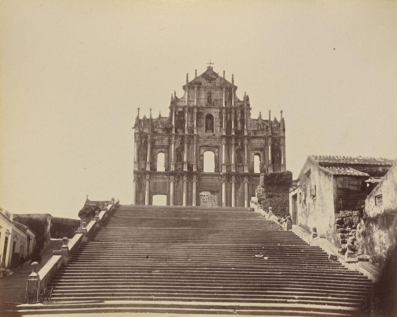 Ruins of the Old Cathedral, Macao, 1870s