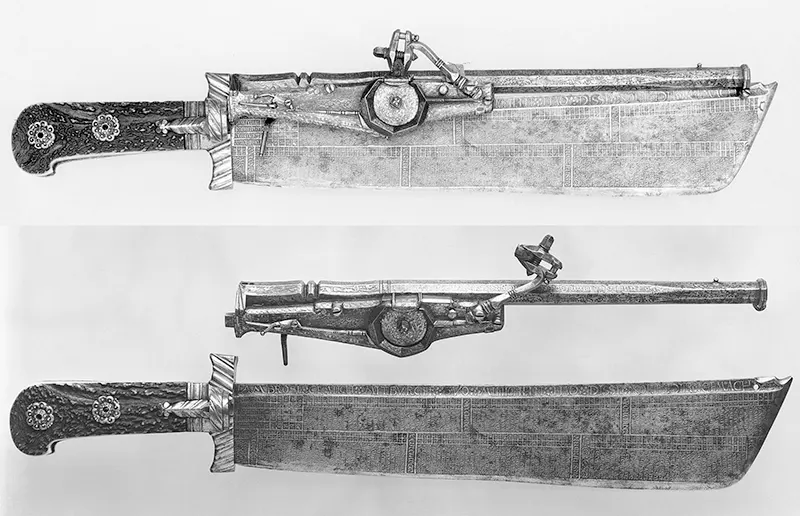 German hunting knife that’s also a gun and a calendar (1528)