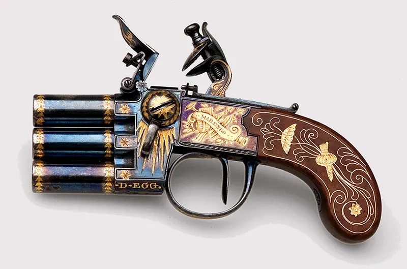 Napoleon’s three-chamber box lock pistol (1802)