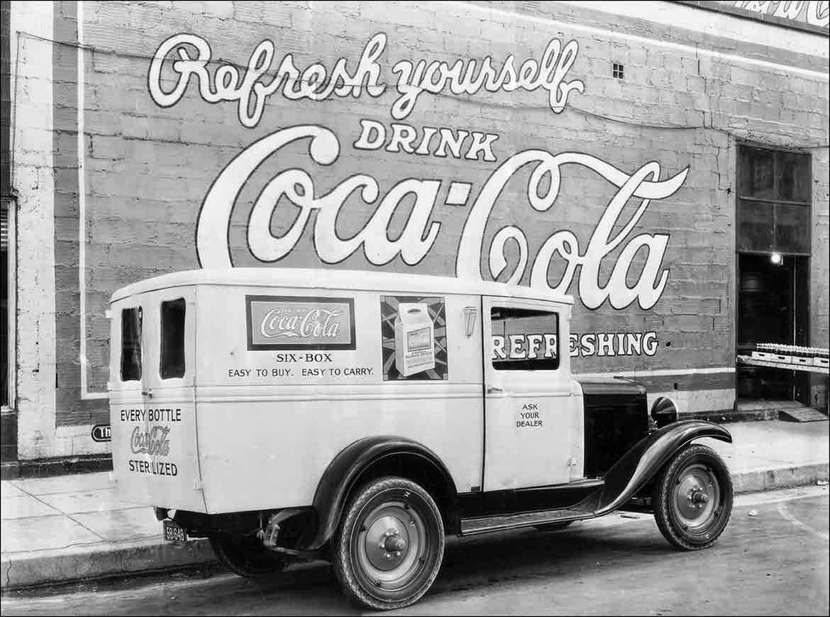 A 1931 photograph of a panel delivery truck in El Paso, Texas.