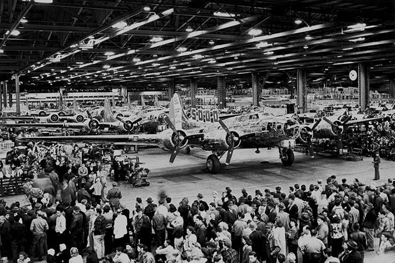 Boeing Plant 2 celebrating “5000th plane” milestone.