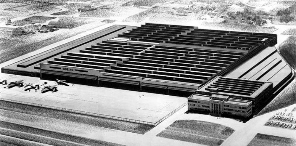 During WWII a Fake Rooftop Town was Built to hide Boeing’s Factory from Potential Japanese Air Strikes